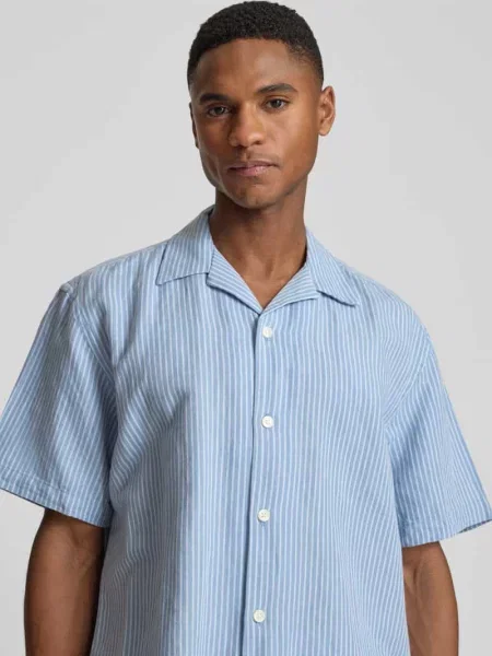 Koszula casual o kroju relaxed fit z mieszanki lnu i bawełny model RLXCLAY' Selected Homme