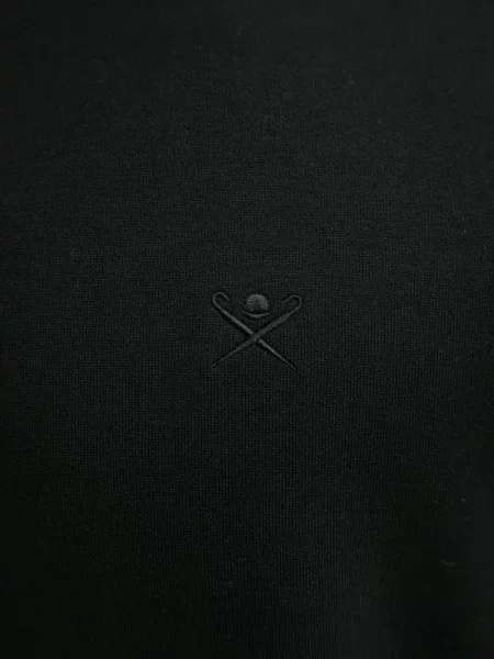 Hanorac crewneck Hackett cu broderie negru