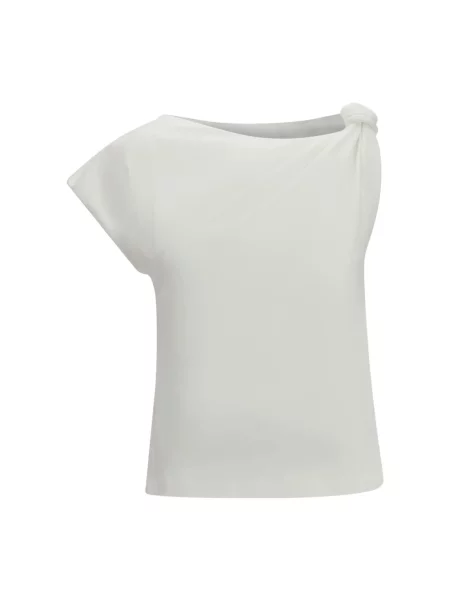 Lniany top Pinko biały