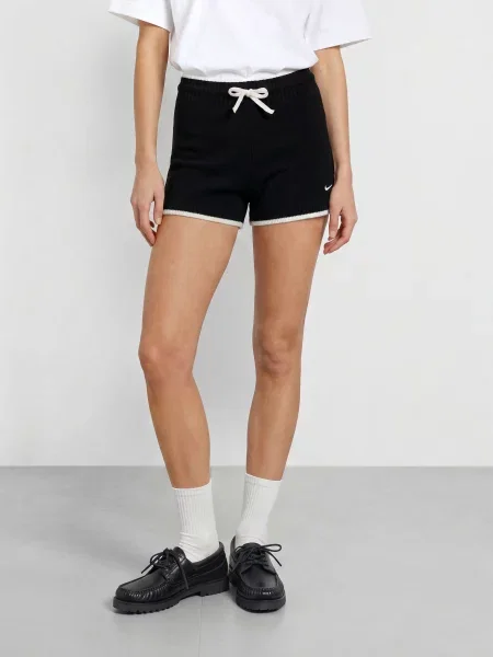 Nike Pletené Šortky Sportswear Chill Knit černá bílá