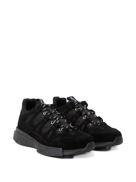 Sneakerși Oamc din piele de căprioară negru