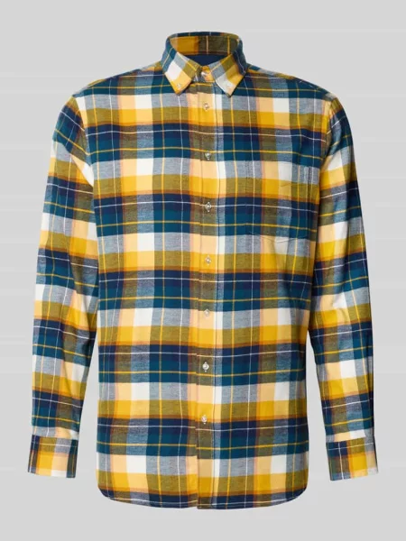 Koszula casualowa o kroju regular fit z kołnierzykiem typu button down Christian Berg Men żółta