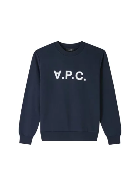 Bluza A.p.c. z dżerseju niebieska