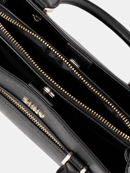 Кожаная сумка Dkny черная