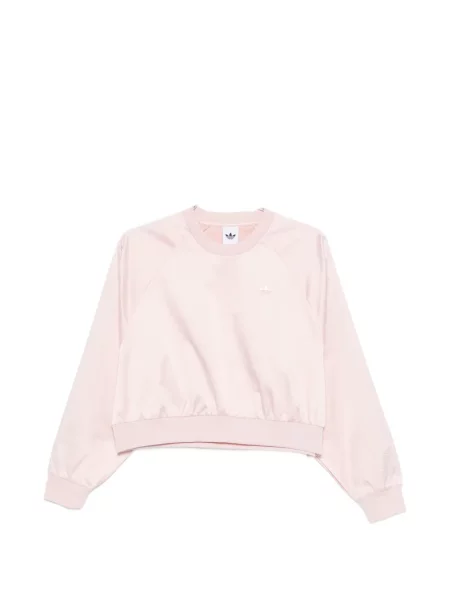 Długa bluza Adidas w paski srebrna