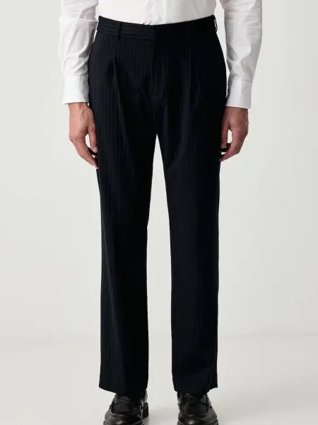 Sisley pantaloni straight pentru bărbați cu amestec de lână