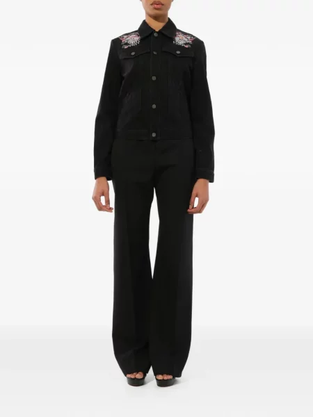 Geacă de blugi Givenchy cu broderie negru