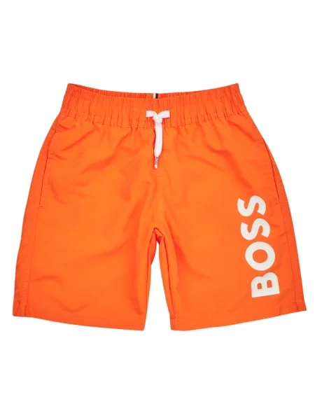 Pantaloni copii Boss portocaliu
