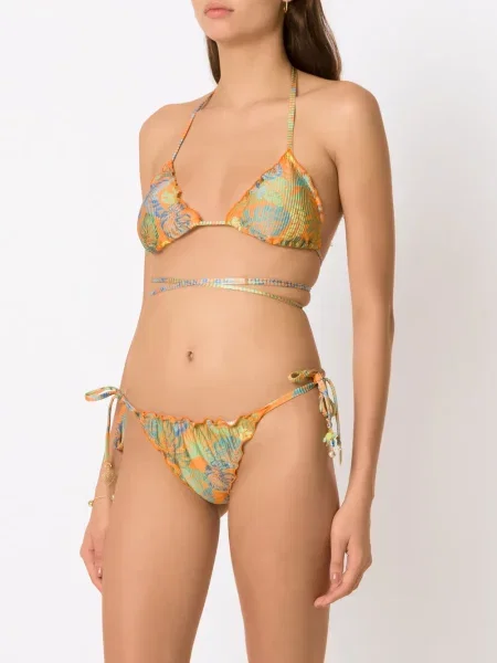 Bikini Amir Slama z nadrukiem pomarańczowy