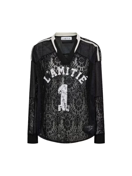 Piłka nożna top Haute L'amitié koronkowy czarny