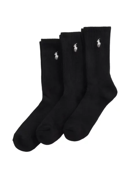 Kožne čarape Polo Ralph Lauren s cvjetnim printom lepršave bijela