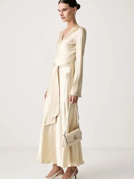 Marella rochie din acetat MLLELODIA bej