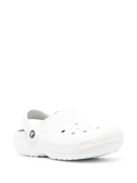 Saboți Crocs din fleece alb