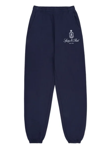 Pantaloni de trening Sporty & Rich cu broderie albastru