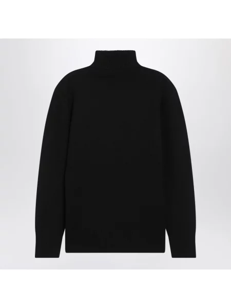 Sweter z golfem Toteme z kaszmiru do golfa czarny