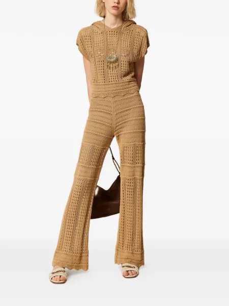 Pantaloni Twinset tricotate evazate