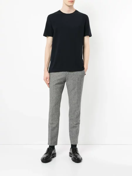 Dryžuotas marškinėliai Thom Browne mėlyna
