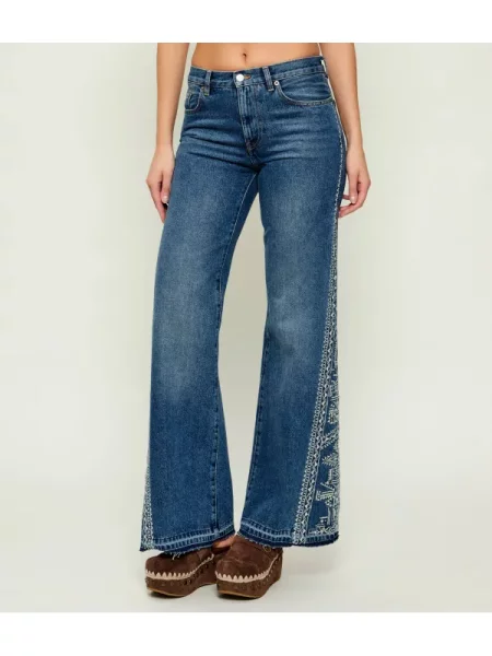 Ba&sh Blugi VIVY | flare fit albastru