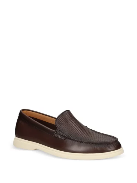 Pantofi loafer Boss din piele maro