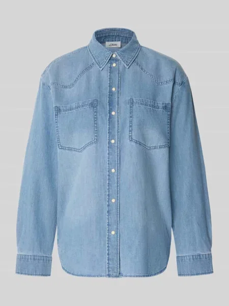 Bluzka jeansowa o kroju loose fit z czystej bawełny S.oliver Red Label