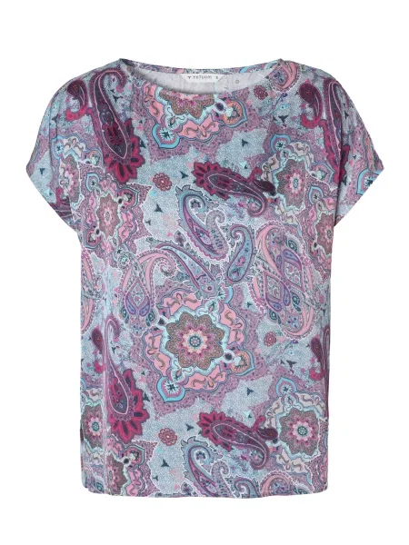 TATUUM Bluza Oma svetlo modra / jagoda / losos bela