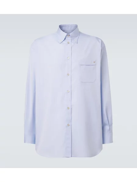 Cămașă Valentino din țesătură twill albastru