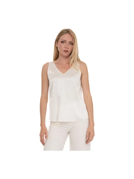 Top Emporio Armani z dekoltem w serek biały