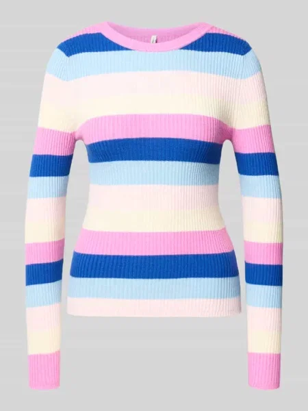 Sweter krój regular fit z mieszanka model IBI' Only różowy