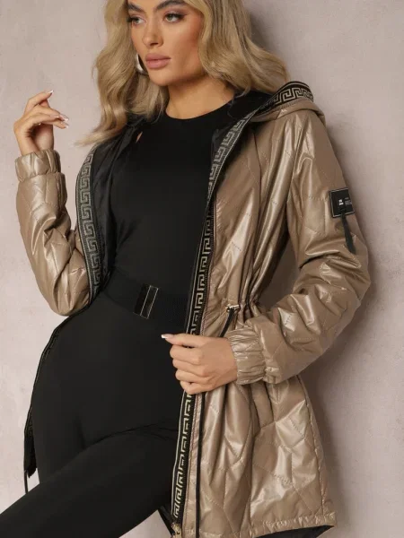 Jachetă matlasată închis Diomasio bej