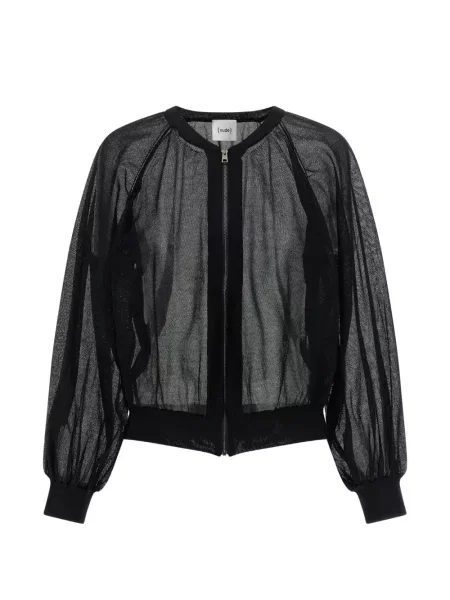 Pulover Nude transparente negru