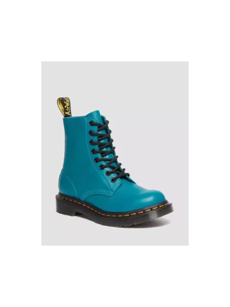 Botki Dr. Martens skórzane zielone