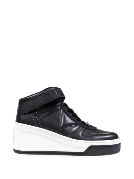 Sneakerși Guess cu bretele negru