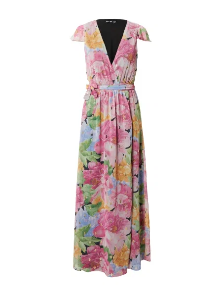 Nasty Gal Rochie deschis / verde deschis / portocaliu deschis / roz pal albastru