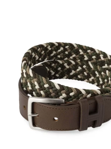 Cu centură curea Hackett London țesută verde