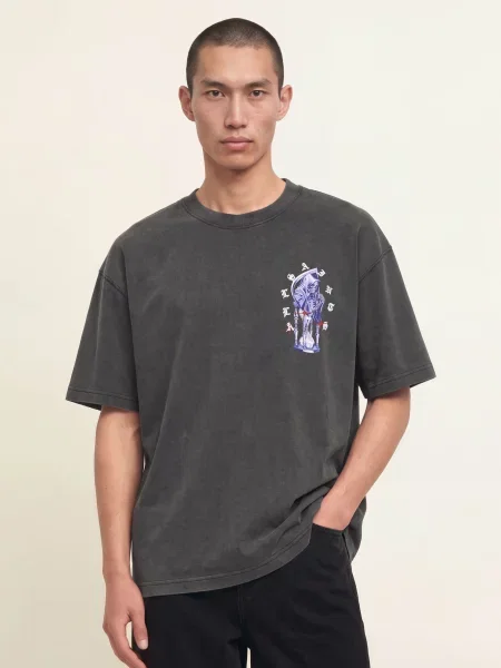 Allsaints T-Shirt Timer schwarz czarna