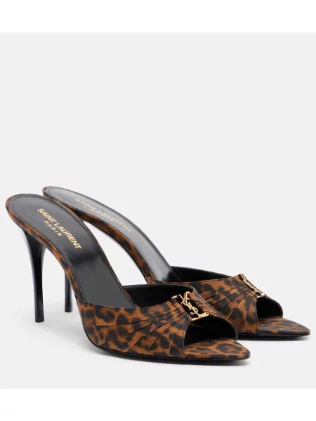 Papuci tip mules Saint Laurent maro