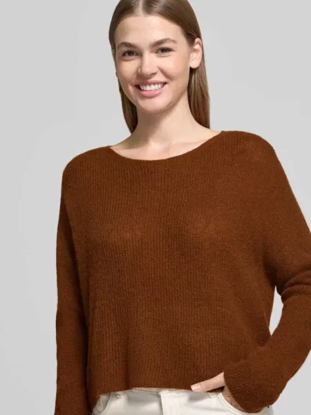 Oversized sweter wełniany z mieszanka wełny z alpaki Drykorn