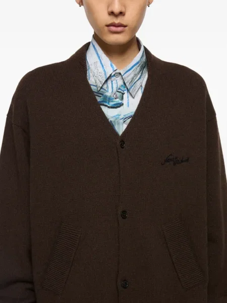 Cardigan Acne Studios cu broderie maro