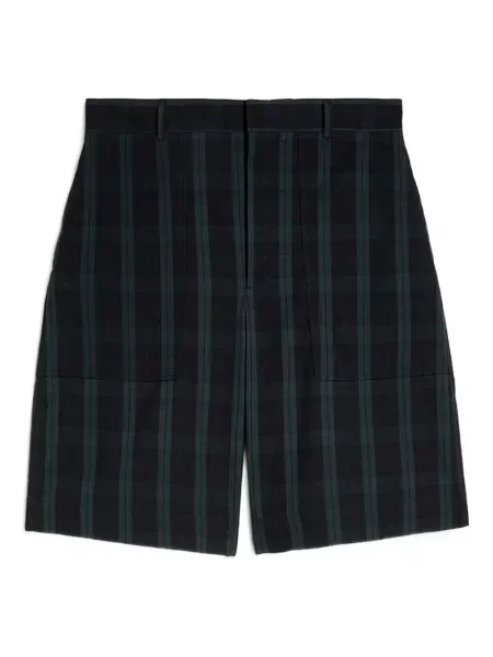 Pantaloni scurți Jil Sander în carouri cu imagine negru
