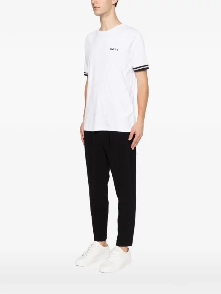 Tricou Boss cu imagine alb