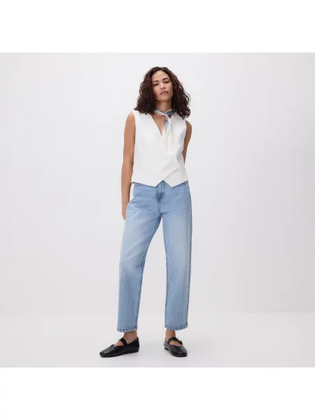Reserved Mom jeans se zkrácenou nohavicí modrá