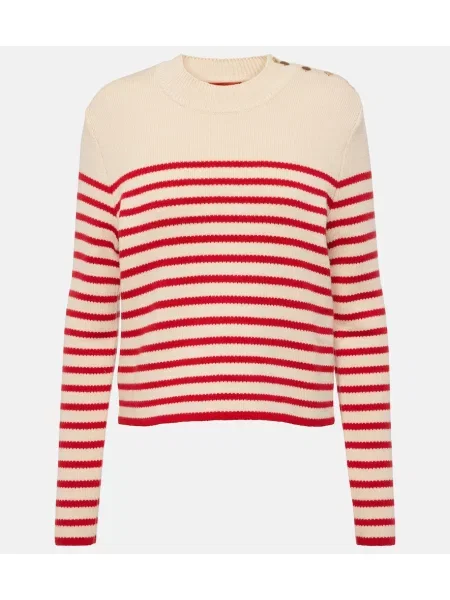 Pulover Altuzarra din cașmir cu dungi roșu