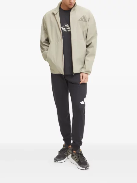 Top Adidas z autografem garniturowy w kwiatki czarny