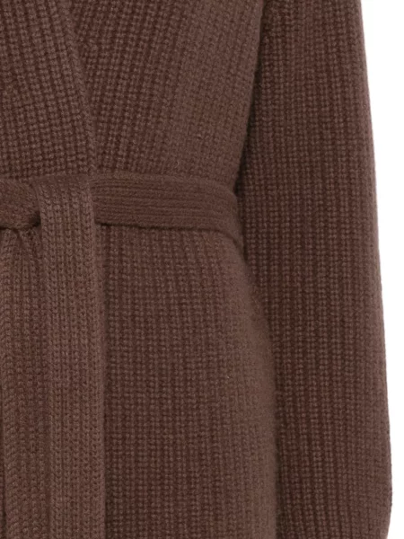 Cu centură cardigan Liska maro