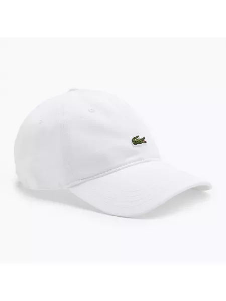 Czapka z daszkiem Lacoste white biała