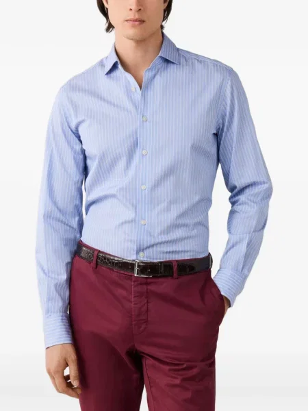 Cămașă Hackett London din țesătură twill albastru