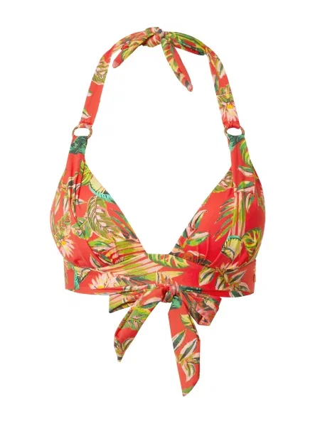 Banana Moon Sutien costum de baie verde stuf / verde jad / orange roșu