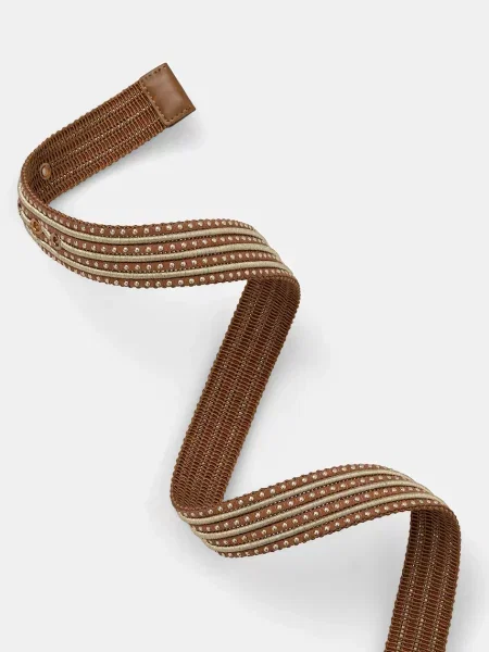 Ремінь Morgan з ремінцями коричневий