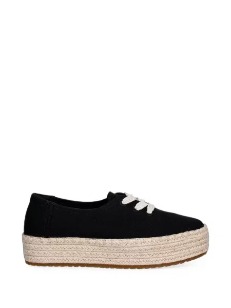 Espadrile Toms cu platformă țesuți negru