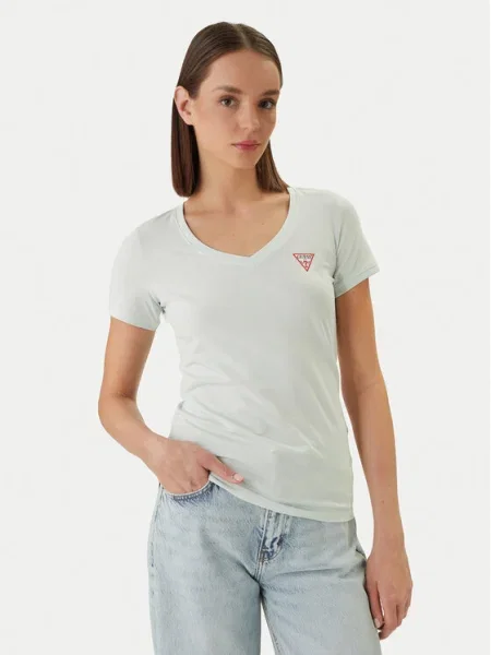 Guess Póló Slim Fit zöld